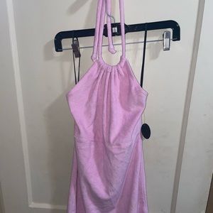 Terry cloth halter dress